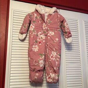 The Children's Place Pink Floral Puffer Jacket